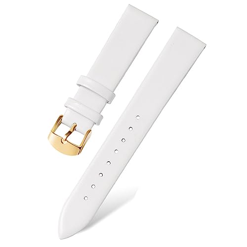 AITIHYA Leder Uhrengurt Uhren Bänder Armband Ersatz Wist Armband, Weißgoldschnalle, 18mm von AITIHYA