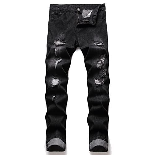 AITITIA Herren Jeans mit Ripped Regular Fit, 52 AITITIA Herren Jeans mit Ripped Regular Fit, 52 von AITITIA