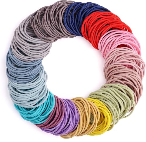 300 Stück Bunt Haargummi Haargummi Damen Ohne Metall Elastische Zopfgummis 4.5 Cm Dünne Haargummis für Pferdeschwanz Lockiges Haar Kinder Frauen 300 Stück Bunt Haargummi Haargummi Damen Ohne Metall Elastische Zopfgummis 4.5 Cm Dünne Haargummis für Pferdeschwanz Lockiges Haar Kinder Frauen von AIUNBEST