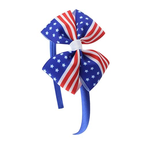 AIUPUOC Mädchen Stirnband 4. Juli Haarschmuck 4. Juli Rot Weiß Blau Patriotisches Gedenken Haarband Süße Haarschmuck Haarschmuck Haarschmuck von AIUPUOC