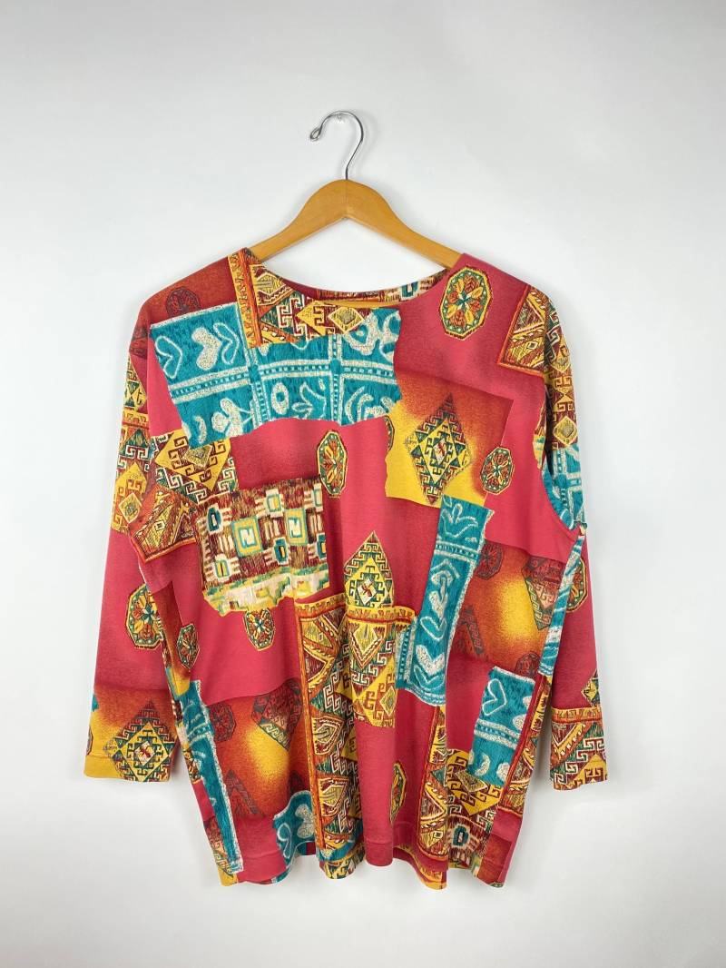 Vintage 80S Blouse Afrocentric Abstract Pattern | Size S/M Vintage 80S Blouse Afrocentric Abstract Pattern | Size S/M von AIVILANE