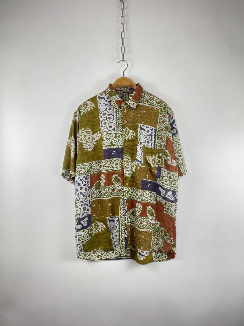Vintage Crazy Pattern Ethno Shirt | Size L von AIVILANE