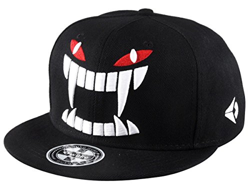 Aivtalk Hip-Hop Baseball Cap Kappe Mütze Unisex Snapback Verstellbare Baseballcap Original Devil Gedruckte Basecap - Schwarz von Aivtalk