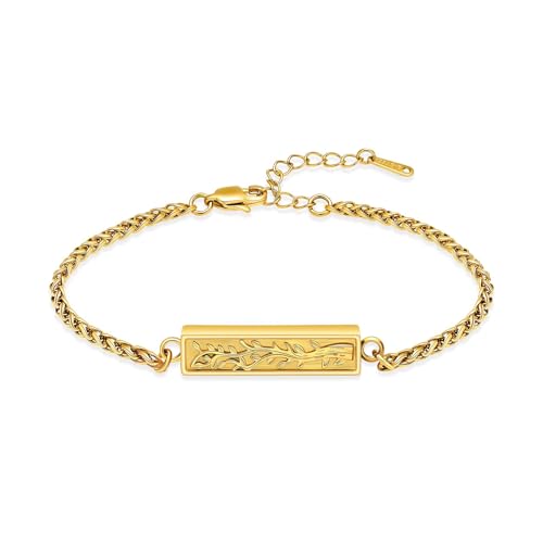 AIWENXI Baum des Lebens Urne Armband für Asche Vertikale Bar Kremation Armband Edelstahl Erinnerungsstücke Memorial Asche Armbänder für Männer Frauen von AIWENXI