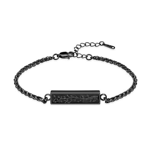 AIWENXI Baum des Lebens Urne Armband für Asche Vertikale Bar Kremation Armband Edelstahl Erinnerungsstücke Memorial Asche Armbänder für Männer Frauen von AIWENXI