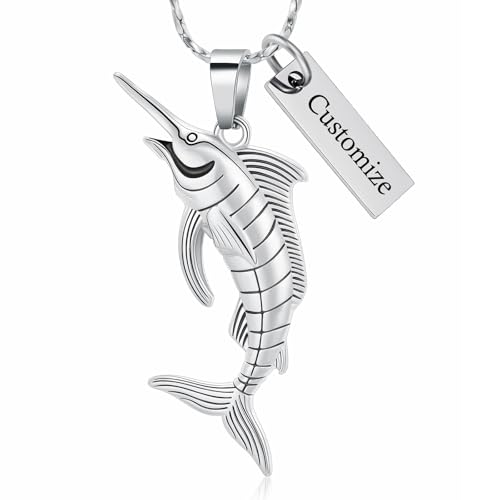 AIWENXI Haidenkmal Urne Halskette für Asche Edelstahl Kremation Schmuck Füllbare Urne Anhänger Erinnerung für Männer Frauen von AIWENXI