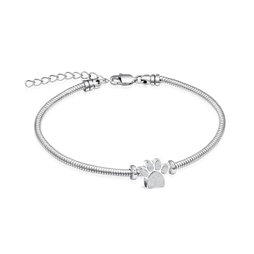 AIWENXI Haustier Kremation Armband für Asche Pfoten Druck Urne Armbänder für Asche Hund Pfoten Asche Armband für Männer Frauen Erinnerungsstücke Aschenhalter Armbänder Schmuck von AIWENXI