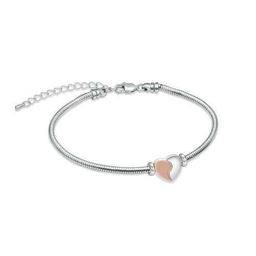 AIWENXI Herz Kremation Armbänder für Asche Schleifen Herz Urne Armband für Männer Frauen Edelstahl Erinnerungsstücke Memorial Haustier Asche Armband Schmuck von AIWENXI