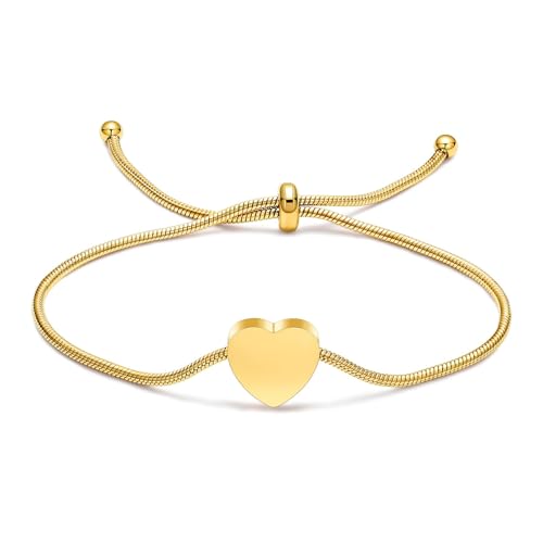 AIWENXI Herz Kremation Schmuck Urne Armbänder für Asche Kleines Herz Gedenken Asche Armbänder für Geliebten Edelstahl Erinnerungen Armband für Männer Frauen von AIWENXI