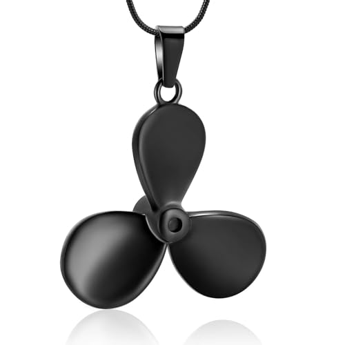 AIWENXI Kleefer Kremation Halsketten für Asche Haustier Urne Halsketten für Männer Frauen Edelstahl Geliebte Erinnerungen Erinnerungsasche Anhänger Schmuck von AIWENXI