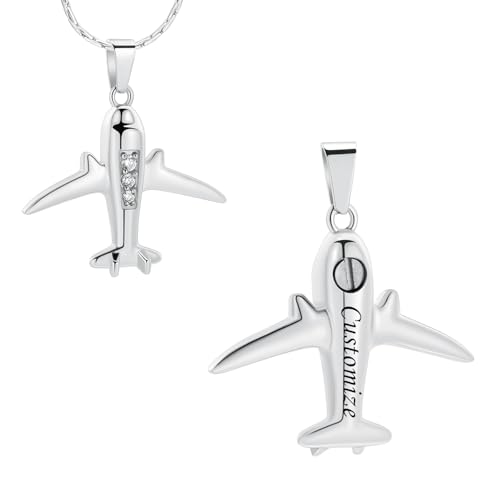 AIWENXI Kleines Flugzeug Kremation Schmuck für Asche Kristall Mini Flugzeug Asche Halsketten für Männer Frauen Edelstahl Erinnerungsstücke Gedenken Asche Halter Anhänger AIWENXI Kleines Flugzeug Kremation Schmuck für Asche Kristall Mini Flugzeug Asche Halsketten für Männer Frauen Edelstahl Erinnerungsstücke Gedenken Asche Halter Anhänger von AIWENXI