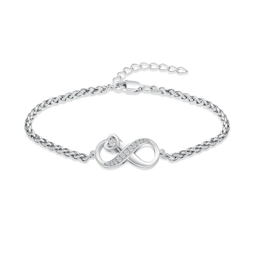 AIWENXI Kristall Infinity Einäscherung Schmuck Urne Armbänder für Asche für Frauen Männer Kristall Herz Gedächtnis Andenken Asche Armreif Schmuck von AIWENXI