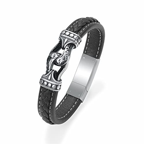 AIWENXI Ring Schnalle Urnen Armband für Asche PU Leder Armband Einäscherung Schmuck Edelstahl Asche Halter Armband Schmuck Andenken Memorial Urne Armreif für Haustier von AIWENXI