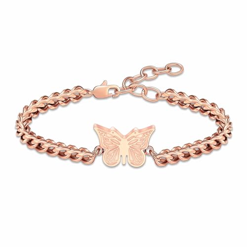 AIWENXI Schmetterling Kremation Schmuck für Asche verstellbare Urn Armbänder für Männer Frauen Edelstahl Erinnerungsstücke Memorial Asche Armband Armbänder von AIWENXI