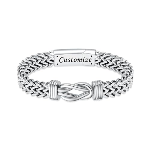 AIWENXI Unendlichkeit Urne Armbänder für Asche Cuboid Kremation Armband für Männer Frauen Edelstahl Adjustable Gedenkurne Asche Armband Schmuck von AIWENXI