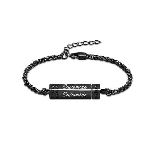 AIWENXI Urne Armbänder für Männer Frauen Zylinder Bar Kremation Armbänder für Asche Edelstahl Erinnerungsstücke Erinnerungs Asche Armband Schmuck Geschenke von AIWENXI