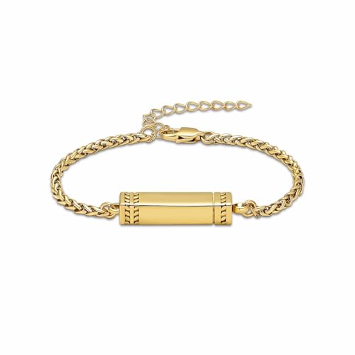 AIWENXI Urne Armbänder für Männer Frauen Zylinder Bar Kremation Armbänder für Asche Edelstahl Erinnerungsstücke Erinnerungs Asche Armband Schmuck Geschenke von AIWENXI