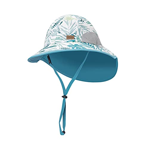 AIWUHE Sonnenhut Baby Kinder UV 50+ Sommerhut Mädchen Schirmmütze Jungen mit Nackenschutz Grün M 2-5 Jahre von AIWUHE