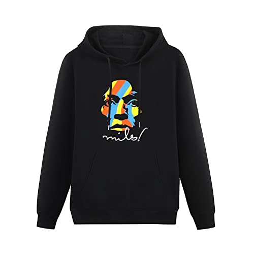 AIXINLI Miles Davis Colors Face Image Hoodies Hoody Sweatshirts Black XL von AIXINLI