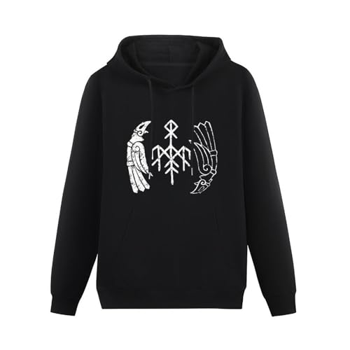 AIXINLI WARDRUNA - KVITRAVN (Organic TS) Hoody Hoodies Hoody Sweatshirts Black XL von AIXINLI