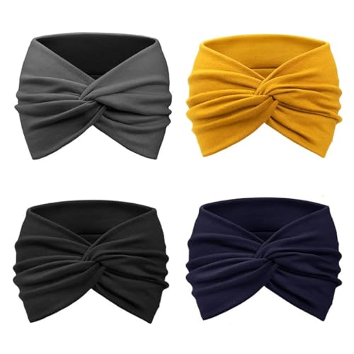 Damen-Haarbänder, 4 Stück, Haarband Stirnband Damen Extra Breit Haarbänder, Sommer Boho Stirnband Damen Haarschmuck Yoga Haarband, Laufstirnbänder für Frauen, Haarschmuck Damen Damen-Haarbänder, 4 Stück, Haarband Stirnband Damen Extra Breit Haarbänder, Sommer Boho Stirnband Damen Haarschmuck Yoga Haarband, Laufstirnbänder für Frauen, Haarschmuck Damen von AIXYEA