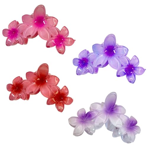 Farbige Blumen-Haarklammern, 4 Stück, hawaiianische Blumenklammer, große Krallenklammern für Dickes Haar, rutschfeste Haarklammern für Frauen, Geschenk-Haarschmuck, 8 cm 4 Farbe Farbige Blumen-Haarklammern, 4 Stück, hawaiianische Blumenklammer, große Krallenklammern für Dickes Haar, rutschfeste Haarklammern für Frauen, Geschenk-Haarschmuck, 8 cm 4 Farbe von AIXYEA