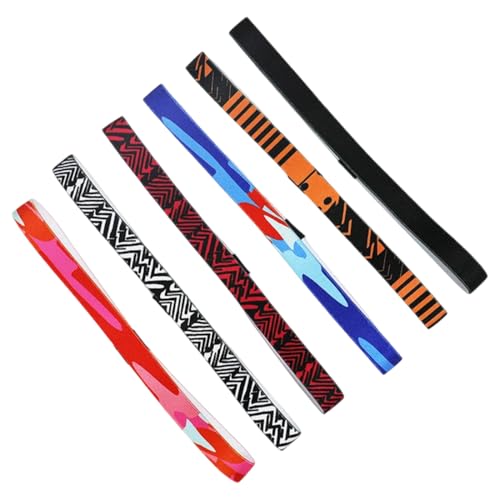 Sport Stirnbänder Unisex, 6 Stück, Anti-Rutsch Thin Haarband/Kopfband für Damen und Herren, Jungs Haarband Sport Haarband, Stirnbänder Elastische Silikon Grip Übung Haar, für Yoga Fußball Joggen von AIXYEA