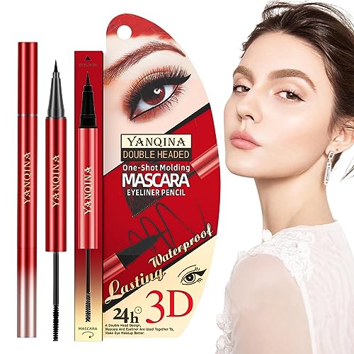 Flüssiger Eyeliner-Stift - Augen-Make-up-Doppelkopfstift | Flüssiger Augenbrauen-Mascara-Stift, Waterline-Mascara-Eyeliner, Lidschatten-Mascara-Stift für ein natürliches, pralles Make-up Aiying von AIYING