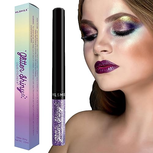 Flüssiger Glitzer-Eyeliner - Neon-Regenbogen-Eyeliner-Stift für Augenschönheit | Wischfestes farbiges flüssiges Eyeliner-Make-up. Multifunktionales funkelndes und schimmerndes Augen-Make-up für Aiying von AIYING