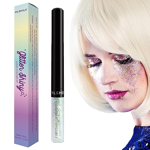 Glitzer-Augen-Make-up, Pearl Liquid Eyeliner Augenschönheitsprodukt, Tragbares funkelndes und schimmerndes Augen-Make-up, Glitzer-Gel-Lidschatten-Flüssigkeit für Frauen und Mädchen Aiying von AIYING