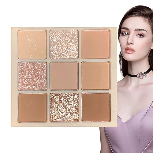 Lidschatten-Palette Make-up - Hochpigmentiertes Beauty-Make-up-Set mit 9 Farben - Pigment-Lidschatten-Palette, wasserfester Lidschatten, professionelles Beauty-Augen-Make-up-Set, bunter, matt- Aiying von AIYING