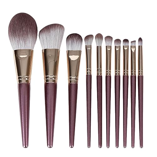 Make-up-Pinsel | Make-up-Pinsel-Set Professional mit Aufbewahrungsbehälter - Tragbares, multifunktionales Kosmetikpinsel-Reiseset, 10-teilig, für Lidschatten, Grundierung, Puder, Rouge, Kontur Aiying von AIYING