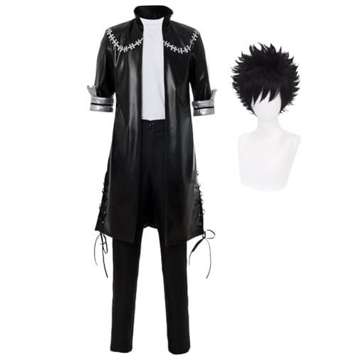 AIYINIY My Hero Academia Dabi Cosplay-Kostüm, Uniform, Mantel, Hemd, Hose, komplettes Set, Halloween-Outfits für Herren (Set A + Perücke, XL) von AIYINIY
