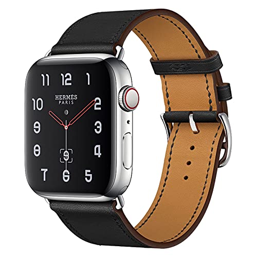 AIYIRUO Kompatibel mit Apple Watch Armband 8 Leder Herren Damen 45mm 41mm 44mm 40mm 49mm Aus Echtem Lederarmband Ersatzarmband mit Ultra iWatch Armband Serie 8/7/6/5/4/3/2/1,SE Original Band von AIYIRUO