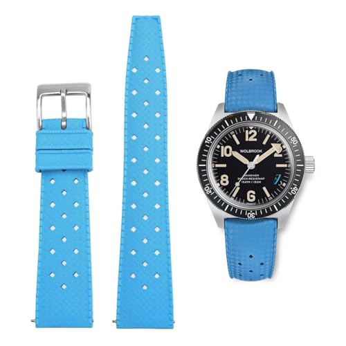 AIYIRUO FKM Kautschuk Uhrenarmbänder Armband Fluorkautschuk 18mm 20mm 22mm Schnellverschluss Tropischer Stil Uhrenarmbänder Ersatzarmband für Taucheruhren Auch für Omega X Swatch X Blancpain von AIYIRUO
