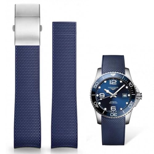 AIYIRUO Uhrenarmbänder Gummi Armband 21mm Sportarmband Armband Ersetzen Klappbarer Zifferverschluss Kompatibel mit der Longines Concus-Serie Tauchserie L3 781 782 741 742 AIYIRUO Uhrenarmbänder Gummi Armband 21mm Sportarmband Armband Ersetzen Klappbarer Zifferverschluss Kompatibel mit der Longines Concus-Serie Tauchserie L3 781 782 741 742 von AIYIRUO