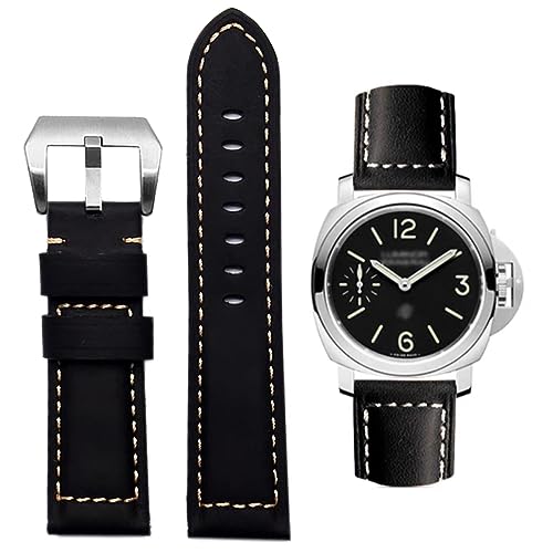 AIYIRUO Uhrenarmband, Vintage Leder Ersatz Armband,Armband für Uhren, Echtleder Ersatzarmband 20mm 22mm 24mm 26mm für Panerai von AIYIRUO