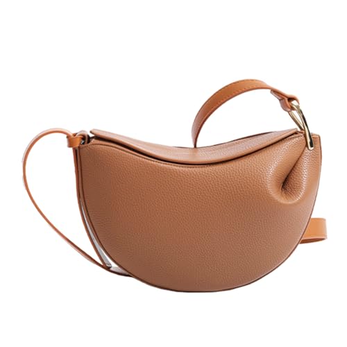 AIZHIYI Damen Leder-Ködeltasche, PU-Leder, Schultertasche, einfarbig, für den täglichen Pendler, verstellbarer Riemen, Braun AIZHIYI Damen Leder-Ködeltasche, PU-Leder, Schultertasche, einfarbig, für den täglichen Pendler, verstellbarer Riemen, Braun von AIZHIYI