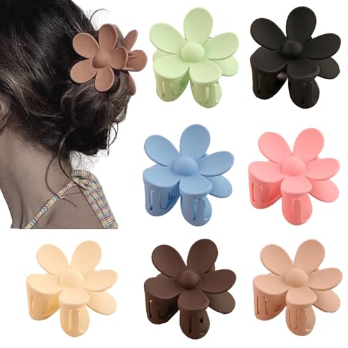 Blume Haarspange, Nonslip Blume Klaue Clips Starker Halt Hawaii Klaue Clip für mittlere dicke Haare Frauen und Mädchen Hawaii Haar Accessoire (HairclawEggflower2) von AIZIYIN