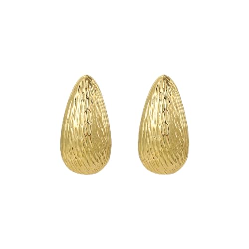 Gold Ohrringe für Frauen Chunky Gold Drop Teardrop Ohrringe Gold Stud Ohrringe Dangle Statement Dangle Ohrringe für Frauen Mädchen (MetalDrop) von AIZIYIN