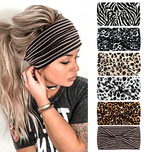 Mode-Stirnbänder für Frauen Haare Kopftücher Haarband Turban Blume Baumwolle Stirnbänder Breite Yoga Sport Stirnband Head Wrap (P6Banma) von AIZIYIN