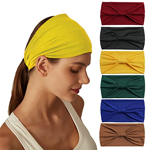 Mode-Stirnbänder für Frauen Haare Kopftücher Haarband Turban Blume Baumwolle Stirnbänder Breite Yoga Sport Stirnband Head Wrap (P6COLOR1) von AIZIYIN