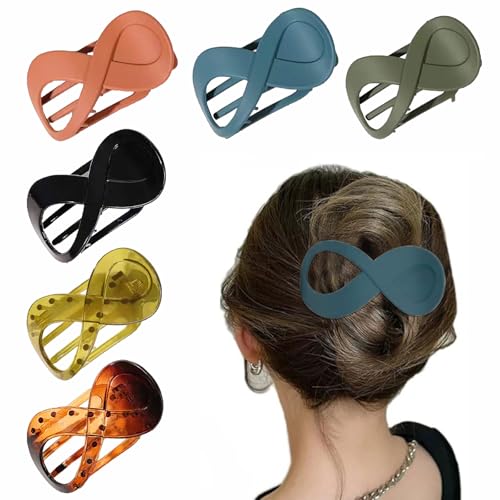 Rutschfeste Haarkrallen Schwarze Haarspangen Große Haarkralle Clip Haarspangen für dickes Haar Frauen Haarschmuck für Frauen und Mädchen (HairclawQ) von AIZIYIN