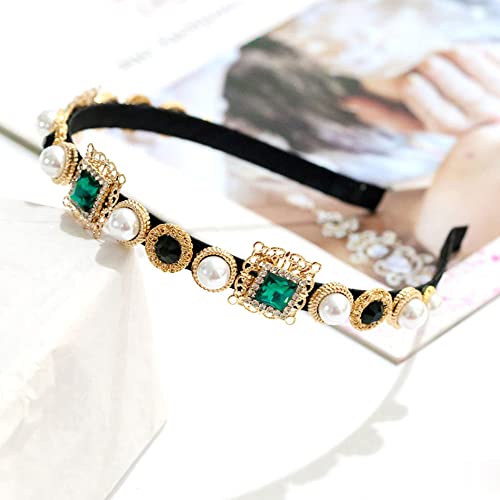 Vintage Kristall Strass Stirnbänder Glitzern Silber Diamant Stirnband Samt Gepolstert Breite Haarbänder Party Hochzeit Kopfschmuck Haarschmuck für Frauen von AIZIYIN