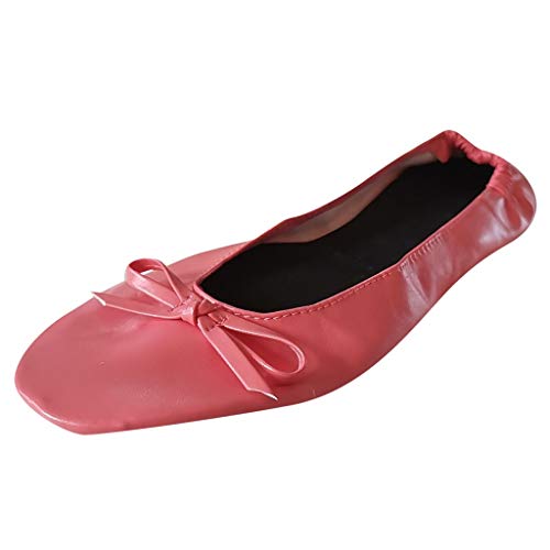 AIchenYW Flache Schuhe für Frauen in -Farben rutschfeste Flacher LäSsig Loafers Chic Unkompliziert Ballerinas Damen FüR Innen Und AußEn (Hot Pink, XL) von AIchenYW