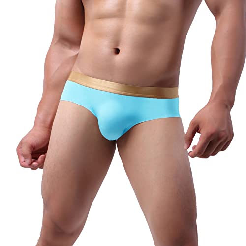 AIchenYW Herren Slip Unterhosen Atmungsaktiv Boxershorts Herrenslips Schöne Höschen Retroshorts Hautfreundlich Unterwäsche Panties Eisseide Pouch Männer Weiche Briefs mit Bulge von AIchenYW