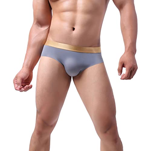 AIchenYW Herren Slip Unterhosen Atmungsaktiv Boxershorts Herrenslips Schöne Höschen Retroshorts Hautfreundlich Unterwäsche Panties Eisseide Pouch Männer Weiche Briefs mit Bulge von AIchenYW