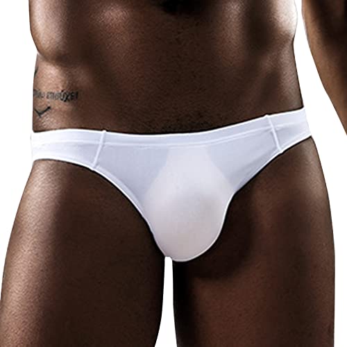 AIchenYW Herren Unterhosen Slip Atmungsaktiv Boxershorts Schöne Herrenslips Retroshorts Höschen Hautfreundlich Panties Unterwäsche Pouch Eisseide Männer Weiche Briefs mit Bulge von AIchenYW