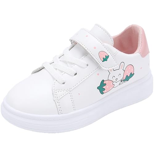 AIchenYW Kinderschuhe Laufschuhe Sportschuhe Turnschuhe Mädchen Sportschuhe Weiße Schuhe Atmungsaktive Board Schuhe Medium Kinder Student Flache Schuhe Mode Tennisschuhe Mesh (Pink 27 Little Child) von AIchenYW