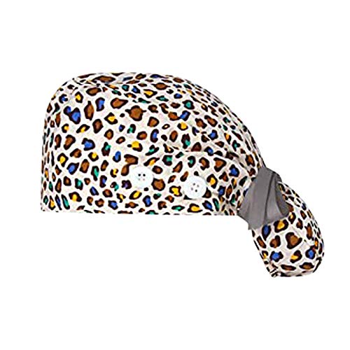 AIchenYW Scrub Hat mit Knöpfen mit Schweißband Herren Bouffant und für Damen Cap Baseball Caps Damen Mützen (xy2-Multicolor12, One Size) von AIchenYW